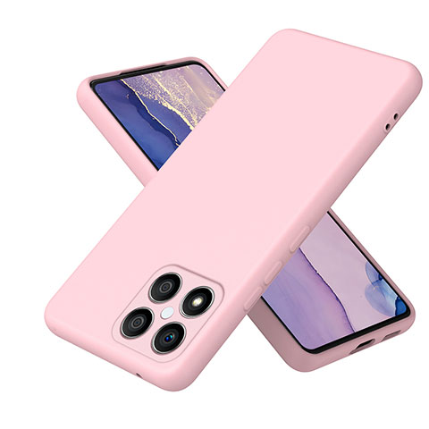 Custodia Silicone Ultra Sottile Morbida 360 Gradi Cover H01P per Huawei Honor X8 4G Oro Rosa