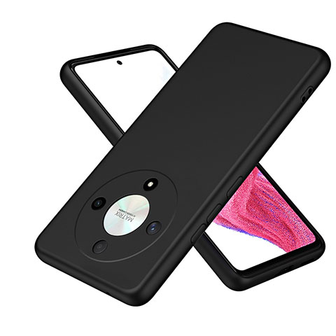 Custodia Silicone Ultra Sottile Morbida 360 Gradi Cover H01P per Huawei Honor X9b 5G Nero