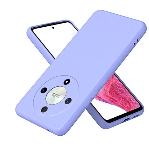 Custodia Silicone Ultra Sottile Morbida 360 Gradi Cover H01P per Huawei Honor X9b 5G Viola