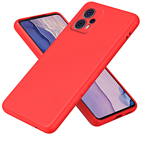 Custodia Silicone Ultra Sottile Morbida 360 Gradi Cover H01P per Motorola Moto G23 Rosso