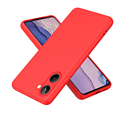 Custodia Silicone Ultra Sottile Morbida 360 Gradi Cover H01P per Realme 10 4G Rosso