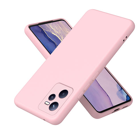 Custodia Silicone Ultra Sottile Morbida 360 Gradi Cover H01P per Realme Narzo 50A Prime Oro Rosa