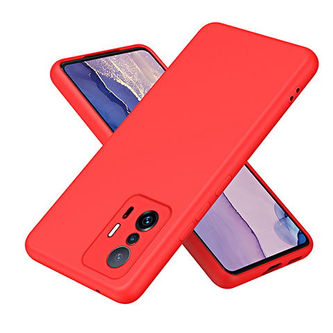 Custodia Silicone Ultra Sottile Morbida 360 Gradi Cover H01P per Xiaomi Mi 11T 5G Rosso