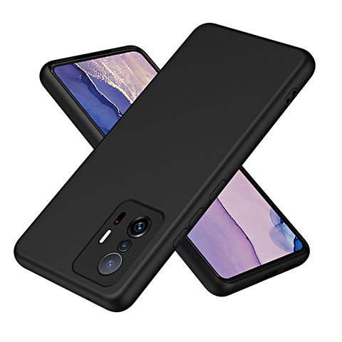 Custodia Silicone Ultra Sottile Morbida 360 Gradi Cover H01P per Xiaomi Mi 11T Pro 5G Nero