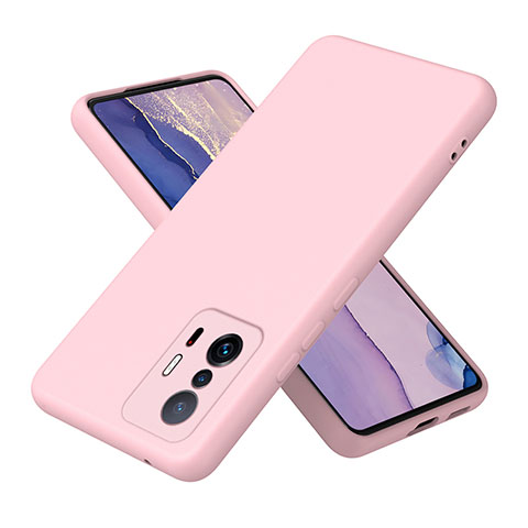 Custodia Silicone Ultra Sottile Morbida 360 Gradi Cover H01P per Xiaomi Mi 11T Pro 5G Oro Rosa