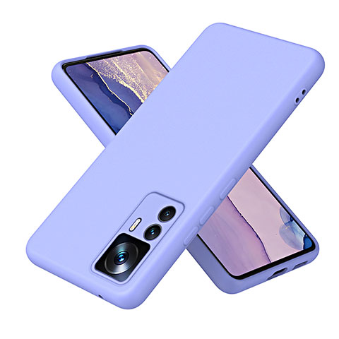 Custodia Silicone Ultra Sottile Morbida 360 Gradi Cover H01P per Xiaomi Mi 12T Pro 5G Viola