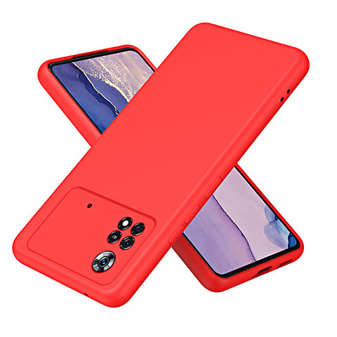 Custodia Silicone Ultra Sottile Morbida 360 Gradi Cover H01P per Xiaomi Poco X4 Pro 5G Rosso