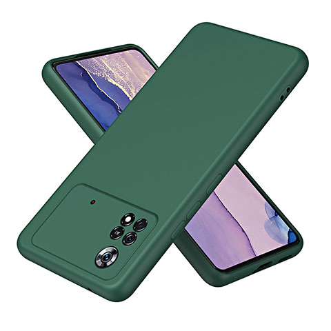 Custodia Silicone Ultra Sottile Morbida 360 Gradi Cover H01P per Xiaomi Poco X4 Pro 5G Verde