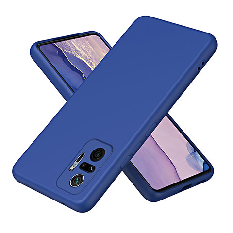 Custodia Silicone Ultra Sottile Morbida 360 Gradi Cover H01P per Xiaomi Redmi Note 10 Pro Max Blu