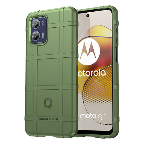 Custodia Silicone Ultra Sottile Morbida 360 Gradi Cover J01S per Motorola Moto G73 5G Verde