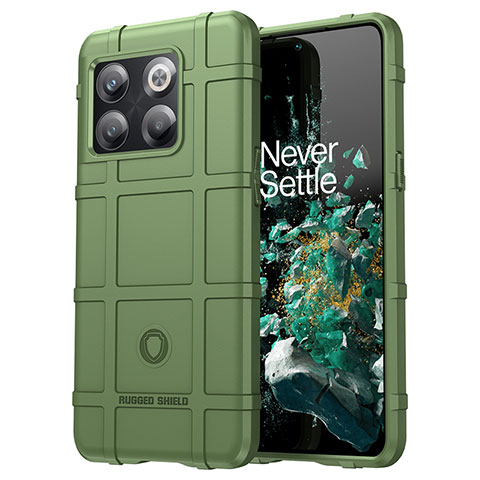 Custodia Silicone Ultra Sottile Morbida 360 Gradi Cover J01S per OnePlus 10T 5G Verde