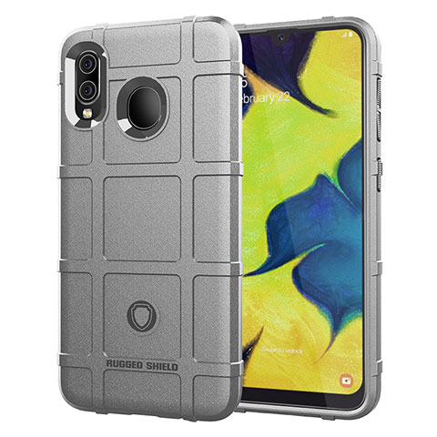 Custodia Silicone Ultra Sottile Morbida 360 Gradi Cover J01S per Samsung Galaxy A30 Grigio