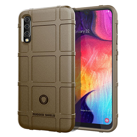 Custodia Silicone Ultra Sottile Morbida 360 Gradi Cover J01S per Samsung Galaxy A30S Marrone