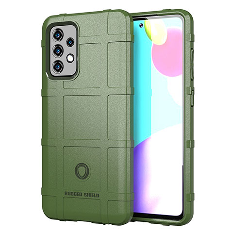 Custodia Silicone Ultra Sottile Morbida 360 Gradi Cover J01S per Samsung Galaxy A52 4G Verde