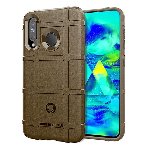 Custodia Silicone Ultra Sottile Morbida 360 Gradi Cover J01S per Samsung Galaxy A60 Marrone