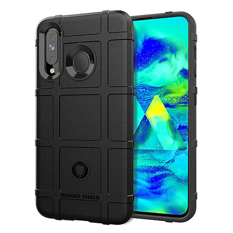 Custodia Silicone Ultra Sottile Morbida 360 Gradi Cover J01S per Samsung Galaxy A60 Nero