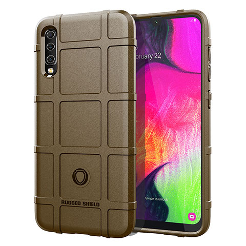 Custodia Silicone Ultra Sottile Morbida 360 Gradi Cover J01S per Samsung Galaxy A70S Marrone