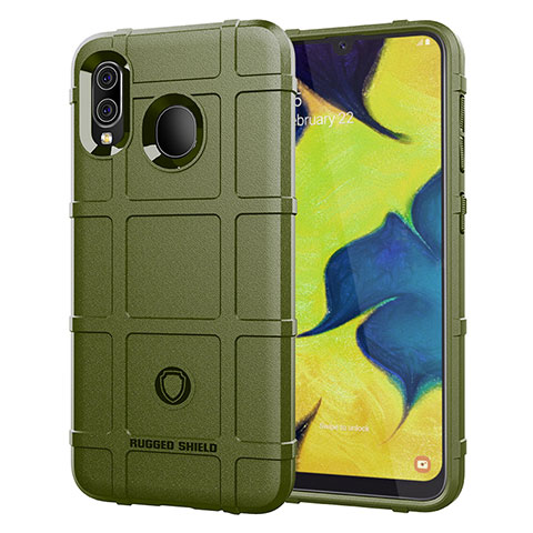 Custodia Silicone Ultra Sottile Morbida 360 Gradi Cover J01S per Samsung Galaxy M10S Verde