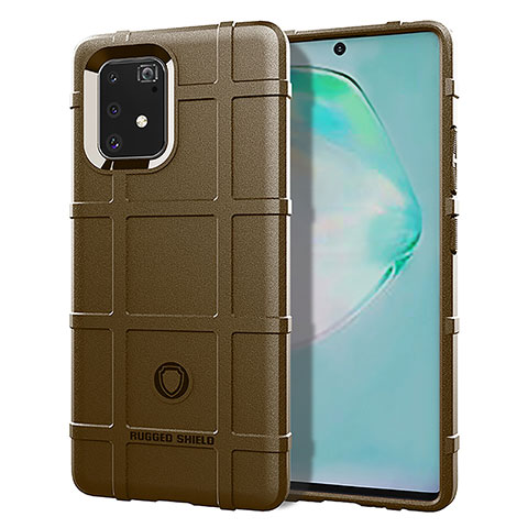 Custodia Silicone Ultra Sottile Morbida 360 Gradi Cover J01S per Samsung Galaxy S10 Lite Marrone