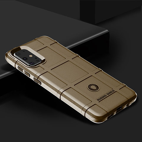 Custodia Silicone Ultra Sottile Morbida 360 Gradi Cover J01S per Samsung Galaxy S20 Plus Marrone