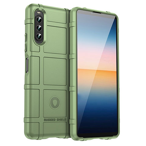 Custodia Silicone Ultra Sottile Morbida 360 Gradi Cover J01S per Sony Xperia 10 V Verde