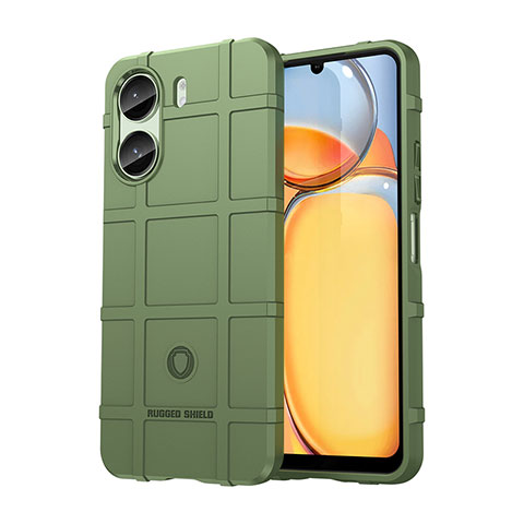 Custodia Silicone Ultra Sottile Morbida 360 Gradi Cover J01S per Xiaomi Poco C65 Verde