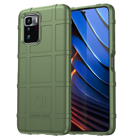 Custodia Silicone Ultra Sottile Morbida 360 Gradi Cover J01S per Xiaomi Poco X3 GT 5G Verde