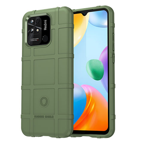 Custodia Silicone Ultra Sottile Morbida 360 Gradi Cover J01S per Xiaomi Redmi 10C 4G Verde