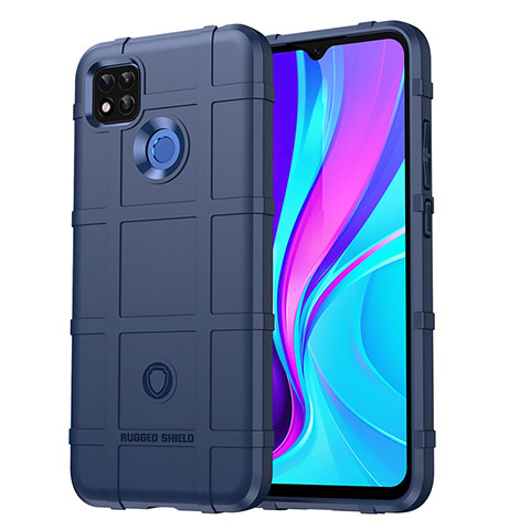 Custodia Silicone Ultra Sottile Morbida 360 Gradi Cover J01S per Xiaomi Redmi 9 India Blu