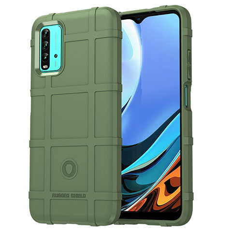 Custodia Silicone Ultra Sottile Morbida 360 Gradi Cover J01S per Xiaomi Redmi 9 Power Verde