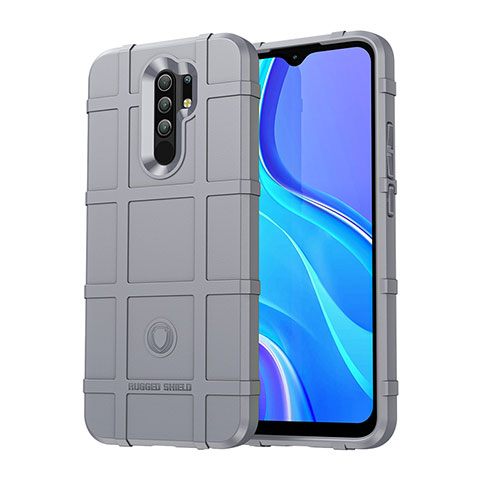 Custodia Silicone Ultra Sottile Morbida 360 Gradi Cover J01S per Xiaomi Redmi 9 Prime India Grigio