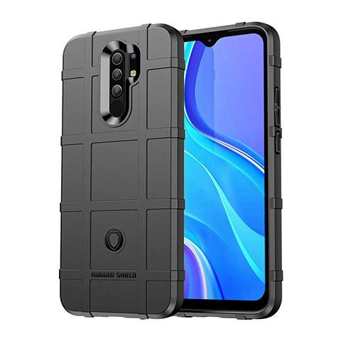 Custodia Silicone Ultra Sottile Morbida 360 Gradi Cover J01S per Xiaomi Redmi 9 Prime India Nero