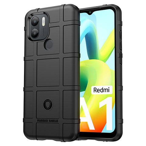 Custodia Silicone Ultra Sottile Morbida 360 Gradi Cover J01S per Xiaomi Redmi A1 Plus Nero