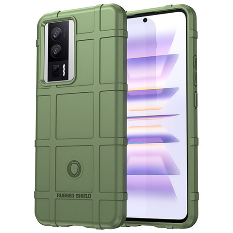 Custodia Silicone Ultra Sottile Morbida 360 Gradi Cover J01S per Xiaomi Redmi K60 Pro 5G Verde