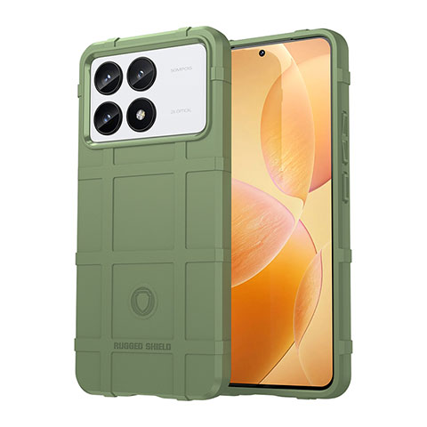 Custodia Silicone Ultra Sottile Morbida 360 Gradi Cover J01S per Xiaomi Redmi K70 5G Verde