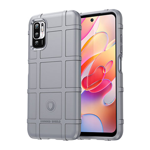 Custodia Silicone Ultra Sottile Morbida 360 Gradi Cover J01S per Xiaomi Redmi Note 10 JE 5G Grigio