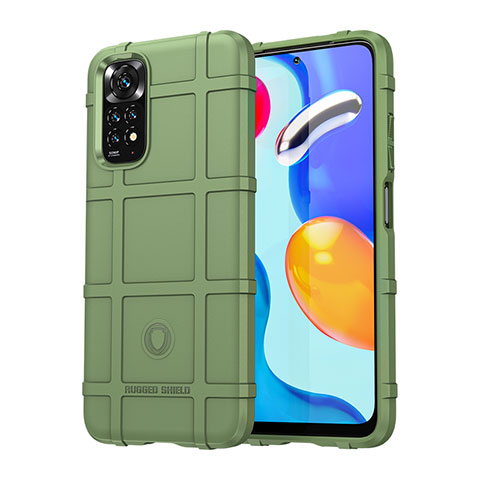 Custodia Silicone Ultra Sottile Morbida 360 Gradi Cover J01S per Xiaomi Redmi Note 11S 4G Verde