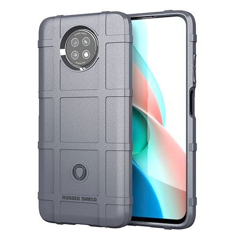 Custodia Silicone Ultra Sottile Morbida 360 Gradi Cover J01S per Xiaomi Redmi Note 9 5G Grigio