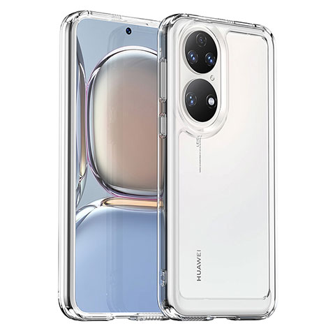 Custodia Silicone Ultra Sottile Morbida 360 Gradi Cover J02S per Huawei P50 Pro Chiaro