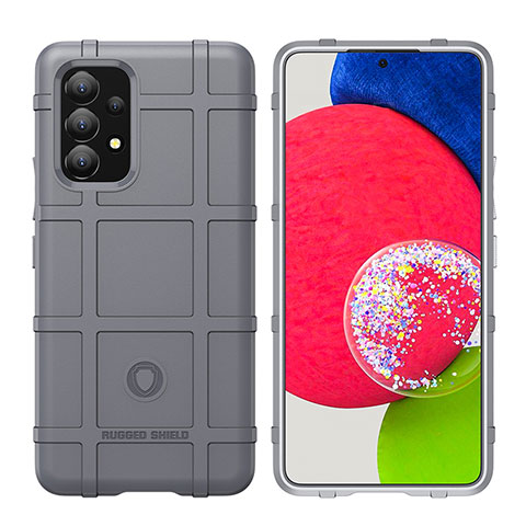 Custodia Silicone Ultra Sottile Morbida 360 Gradi Cover J02S per Samsung Galaxy A53 5G Grigio