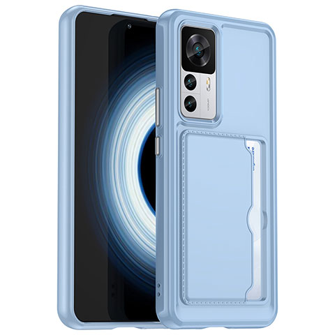 Custodia Silicone Ultra Sottile Morbida 360 Gradi Cover J02S per Xiaomi Mi 12T Pro 5G Blu