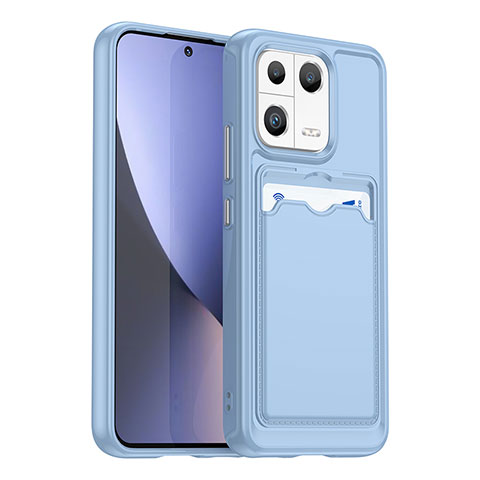 Custodia Silicone Ultra Sottile Morbida 360 Gradi Cover J02S per Xiaomi Mi 13 5G Blu