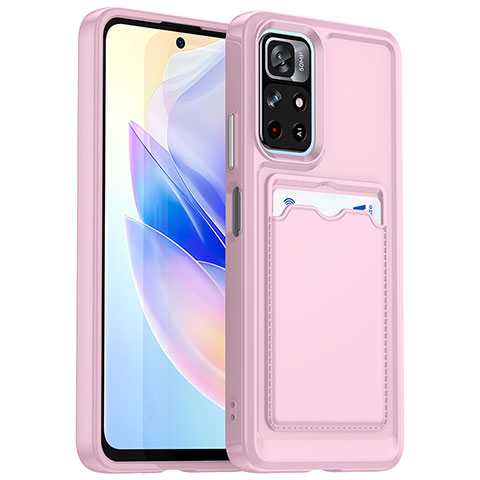 Custodia Silicone Ultra Sottile Morbida 360 Gradi Cover J02S per Xiaomi Poco M4 Pro 5G Rosa