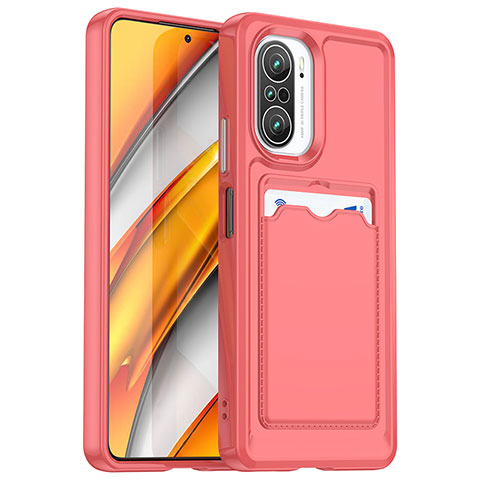 Custodia Silicone Ultra Sottile Morbida 360 Gradi Cover J02S per Xiaomi Redmi K40 Pro+ Plus 5G Rosso