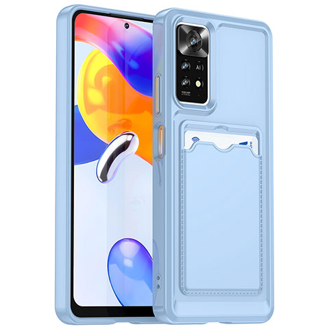 Custodia Silicone Ultra Sottile Morbida 360 Gradi Cover J02S per Xiaomi Redmi Note 11 4G (2022) Blu