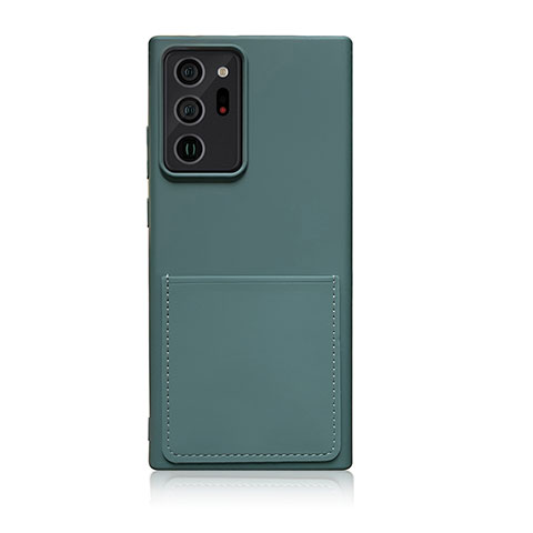 Custodia Silicone Ultra Sottile Morbida 360 Gradi Cover MJ1 per Samsung Galaxy Note 20 Ultra 5G Verde Notte