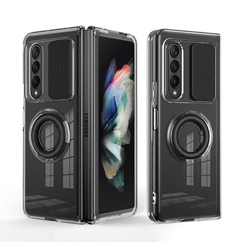 Custodia Silicone Ultra Sottile Morbida 360 Gradi Cover MJ1 per Samsung Galaxy Z Fold3 5G Nero