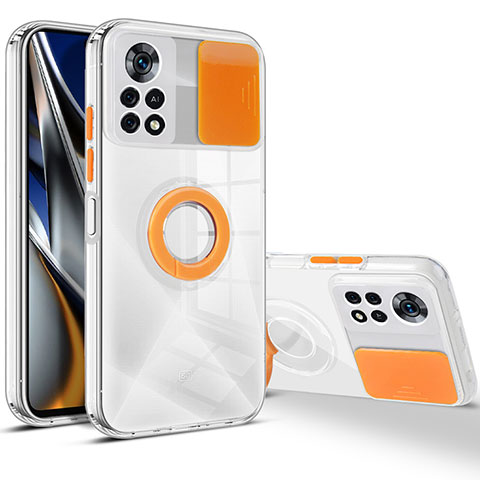 Custodia Silicone Ultra Sottile Morbida 360 Gradi Cover MJ1 per Xiaomi Poco X4 Pro 5G Arancione