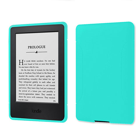 Custodia Silicone Ultra Sottile Morbida 360 Gradi Cover per Amazon Kindle 6 inch Ciano