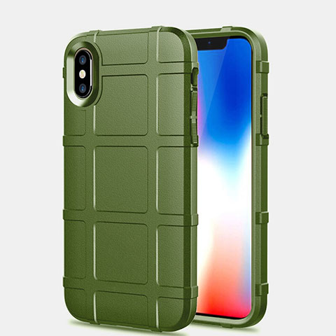 Custodia Silicone Ultra Sottile Morbida 360 Gradi Cover per Apple iPhone Xs Max Verde